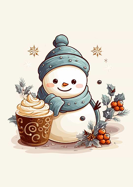 Cute Snowman Coffee
