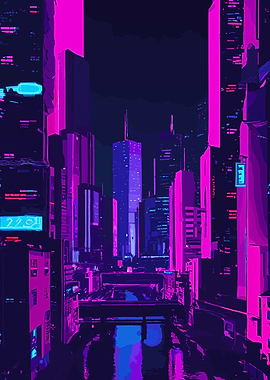 Japan Tokyo Neon Cityscape