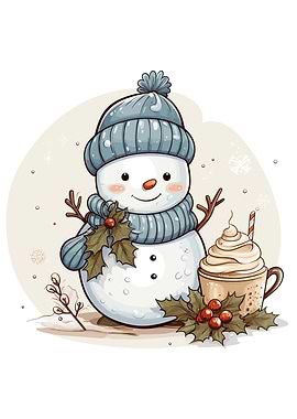 Cute Snowman Coffee