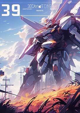 Peaceful hillside mech