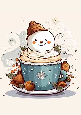 Cute Snowman Coffee