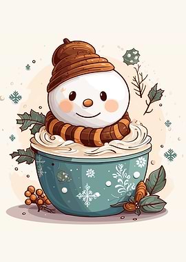 Cute Snowman Coffee