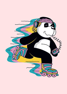Roller Skating Panda