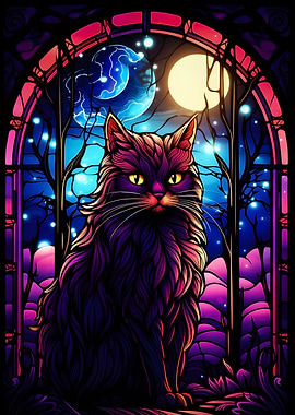 anggora cat abstract