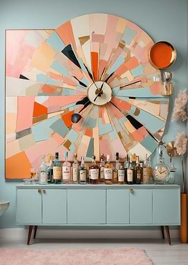 Mid Century Console Bar