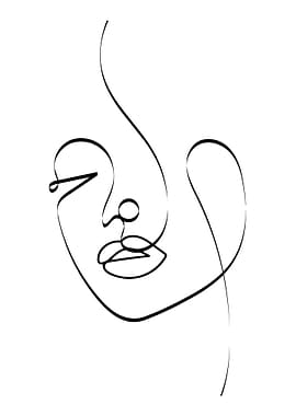 One Line Art Woman