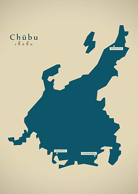 Chubu Japan map