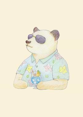 Panda and Blue Hawaii
