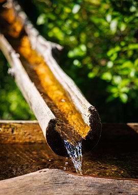 Water source in a forest