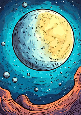 Space Planet Cartoon