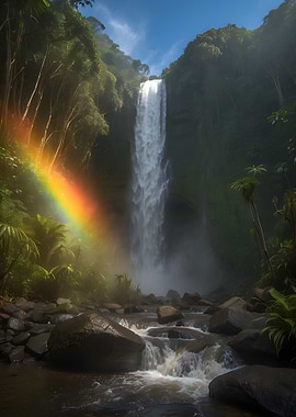 Rainbow In Jungle