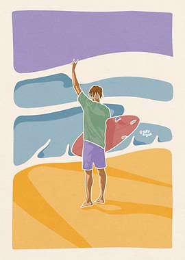 Surf guy wave ocean