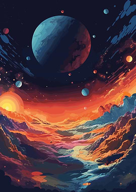 Landscape of alien world