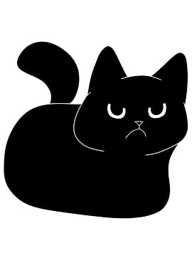 Mad loaf black cat