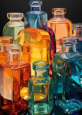 Coloured Bottles 1