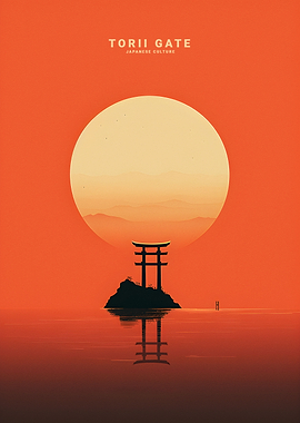 Sunset and Torii Gate