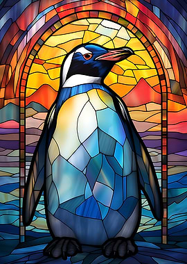 Penguin Stained Glass