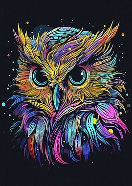 Vintage Color Owl