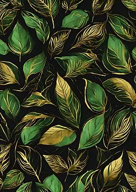 Leaves black gold rich