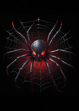 Red black spider