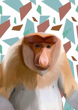 Proboscis Monkey Portrait