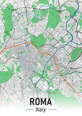 Rome City Map Subway
