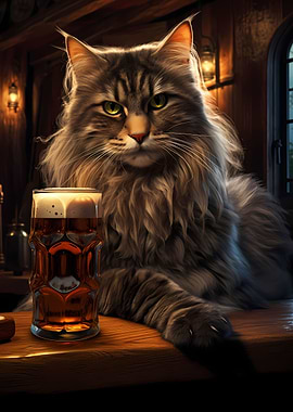 Fat Cat Beer Pub Bar Drink