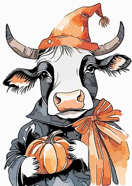 Cute Cow Halloween