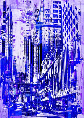Abstract Grunge Cityscape