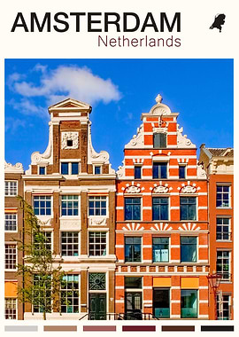 AMSTERDAM TRAVEL POSTER