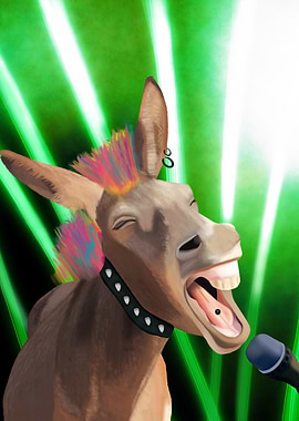 Cool Rock star Donkey