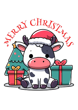 Cute Cow Christmas