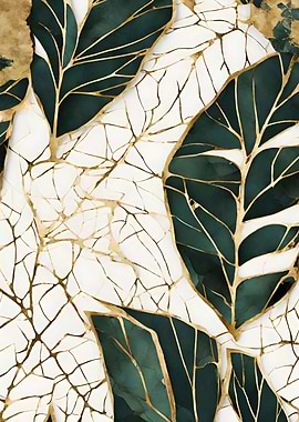 Abstract Botanic Kintsugi