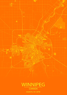Winnipeg Orange City Map