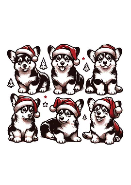 Christmas Dogs Santa Hat