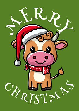 Cute Cow Christmas edition