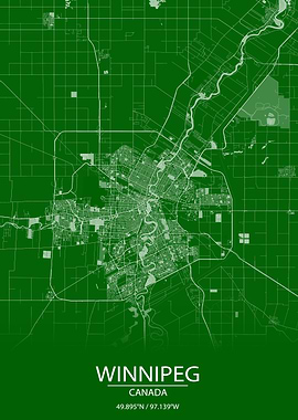 Winnipeg CA Green City Map