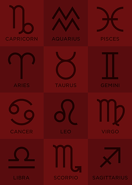 Zodiac Signs Abstract Pop