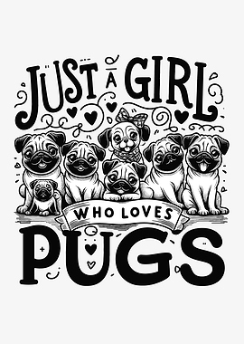 Pug Mom Girl Loves Pugs