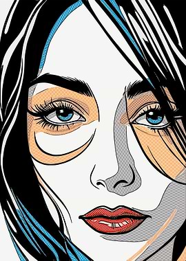 Pop Art Woman Portrait 1