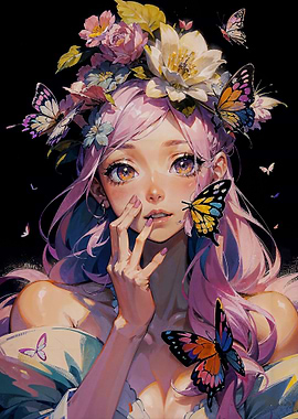 Anime Fairy Girl Poster