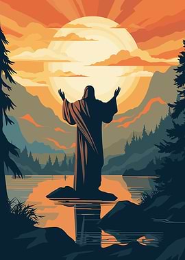 Jesus christ praying