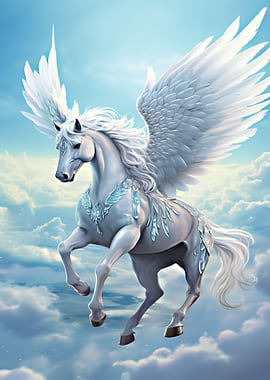 winged horse in the sky