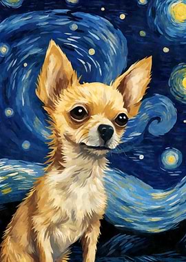 Chihuahua Starry Night