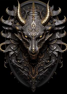 Black Golden Devil Dragon