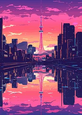 City Synthwave Retro