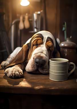 Basset Hound Dog Coffee