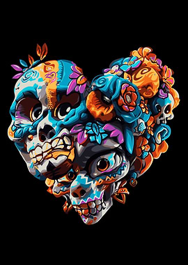 Heart skull