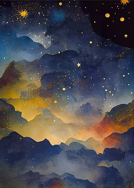 Clouds Stars Space Collage