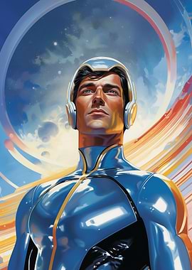 Retro Futurism Helmet Guy